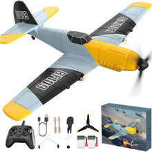 Load image into Gallery viewer, RC Plane, 3 Channel Remote Control Airplane, 6-axis Gyro Stabilizer BF-109 RTF RC Airplane with 2 Batteries, Easy to Fly

