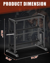Load image into Gallery viewer, Logicexplore Dumbbell Rack, Heavy Duty Weight Storage Rack with Adjustable Width, Non-Slip &amp; Floor-Friendly, Home Gym Organizer for Strength Training Equipment (Black with Barbell Pole)
