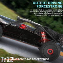 Load image into Gallery viewer, V2 Brushless RC Cars, 1:12 Scale Remote Control Car, 4WD 75KM/H High Speed Racing Car for Adults, 2.4GHz All Terrain
