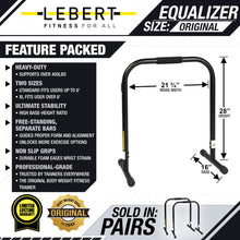 Load image into Gallery viewer, Lebert Fitness Equalizer with Resistance Band - Calisthenics Equipment ✓ Dip Station - Black Regular
