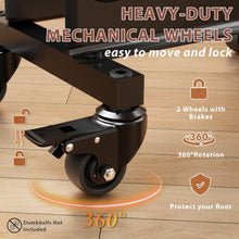 Load image into Gallery viewer, 4-Tier Dumbbell Rack on Wheels – Portable A-Frame Weight Rack for Home Gym, Fits 3-30 lb Dumbbells (Rack Only)
