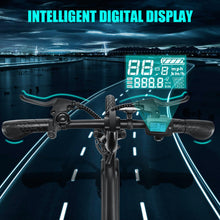 Load image into Gallery viewer, Folding Electric Bike for Adults, 374Wh Ebike, 20MPH Electric Bikes, 14&quot; Foldable Electric Bicycle, 20-50 Miles Electric Bikes
