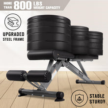 Load image into Gallery viewer, RitFit Adjustable/Foldable Utility Weight Bench for Home Gym, Weightlifting and Strength Training - Bonus Workout Poster with 35 Total Body Exercises
