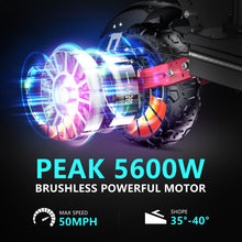 Load image into Gallery viewer, Electric Scooter for Adults Peak 5600W Dual Motor Up to 50MPH,Battery Range to 45Miles Fast Sports Escooter 11&quot; Off Road Tires 800lbs Max
