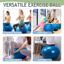 Load image into Gallery viewer, Hungdao 10 Pack 22 Inch Heavy Duty Exercise Balls Inflatable Pregnancy Yoga Pilates-(Blue)
