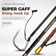 Load image into Gallery viewer, TRHUNTER Carbon Fiber Fishing Gaff Saltwater Fish Gaff with S316 Stainless Steel Fishing Hook (Brown Gaff - 7' - 4'' Hook)
