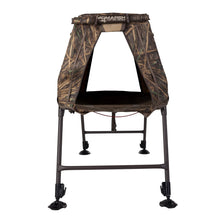 Load image into Gallery viewer, Momarsh Invisi Lab Dog Blind for Waterfowl Hunting | Adjustable Pet Blind for Dry or Wet Land Hunting &amp; Training | Water Resistant Shell with Mesh Draining Bottom | Original Shadowgrass

