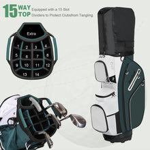 Load image into Gallery viewer, Beutyal 15 Way Golf Cart Bag with Organizer Top, Golf Club Cart Bag for Men
