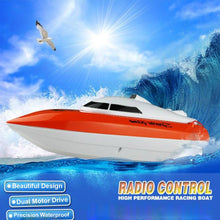 Load image into Gallery viewer, RC Remote Control Boats for Lake/Pool/Pond, 2.4 GHz High Speed Mini Outdoor Adventure Electric RC Racing Boat-Orange
