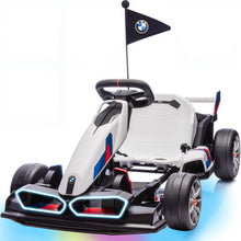 Load image into Gallery viewer, 24V 9AH Electric Go Kart with Adjustable Seat  2 * 200W Motors, Drift Mode and 2 Speed, Licensed BMW (White)
