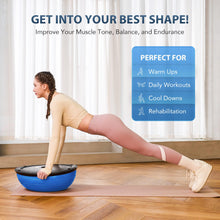 Load image into Gallery viewer, ZELUS Balance Ball Trainer with Resistance Bands and Foot Pump, Inflatable Yoga Ball , 330lb Cap
