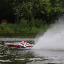 Load image into Gallery viewer, Pro Boat RC Blackjack 42&quot; 8S Brushless Catamaran RTR Battery and Charger Not Included White/Red
