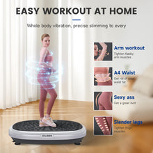 Load image into Gallery viewer, EILISON FitMaxx 3D XL Vibration Plate Exercise Machine - Whole Body Workout Vibration Platform w/Loop Bands - Lymphatic Drainage Machine for Weight Loss, Shaping, Recovery (Fitmaxx Silver)
