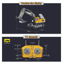 Load image into Gallery viewer, RC Excavator Toy Gifts Remote Control Excavator Toys for Boys 3-5 Year Old RC Construction Toys
