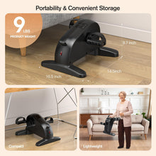 Load image into Gallery viewer, HOMGIM Under Desk Elliptical - Seated Elliptical Machine for Home Use &amp; Seniors, Quiet Pedal Exerciser with LCD Monitor, Portable Leg Exerciser for Recovery &amp; Office Fitness
