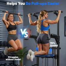 Load image into Gallery viewer, SPORTSROYALS Power Tower Pull Up Bar Station, 450LBS Stable Pull Up Dip Station for Home Gym
