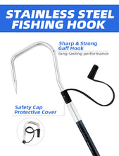 Load image into Gallery viewer, BLUEWING 5ft Heavy Duty Fiberglass Fishing Gaff with 4in Stainless Steel Hook for Tuna Shark Marlin Big Game Saltwater Fish
