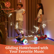 Load image into Gallery viewer, Hoverboard with Music Speaker, 6.5&quot; LED Wheels Lights Self Balancing Scooter, Max 5Miles Range &amp; 6.2mph Powered (Pink)
