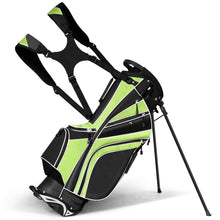 Load image into Gallery viewer, Mayjooy Golf Stand Bag, Portable Carry Golf Bag w/Ergonomic Dual Straps &amp; 6 Way Top Divider, Lightweight Carry Organizer Pocket w/Umbrella Ring, Ideal for Men &amp; Women (Green)
