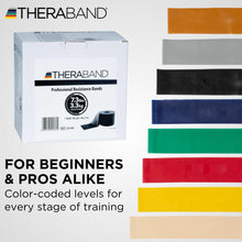 Load image into Gallery viewer, THERABAND Resistance Band 50 Yard Roll, Special Heavy Black Non-Latex Professional Elastic Bands -Black
