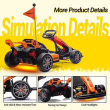 Load image into Gallery viewer, 24V Kids Electric Go Kart, Licensed McLaren F1 Drift Kart Car with Dual 200W Motors, Adjustable Seat for Ages 6-12 (Orange)
