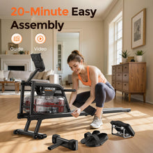 Load image into Gallery viewer, YOSUDA Water Rowing Machines with Bluetooth-Water Rowers - Black
