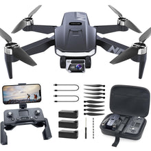 Load image into Gallery viewer, GPS Drone with 4K Camera for Adults, Foldable RC Quadcopter with 3 Batteries, Brushless Motors, Auto Return, Follow Me, Optical Flow, Under 249g for Beginners
