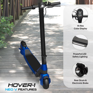 Foldable Electric Scooter with 250W Rated Brushless Motor, 15mph Max Speed, 6.5” Wheels, 9 Mile Range Commuting Scooter for Kids & Teens