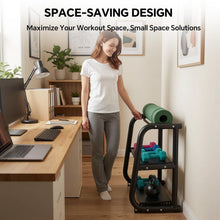 Load image into Gallery viewer, Home Gym Storage Rack, 3-Tier Heavy Duty Workout Equipment Organizer for Dumbbells
