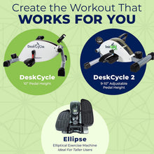 Load image into Gallery viewer, DeskCycle Under Desk Bike Pedal Exerciser with Standard Height - White
