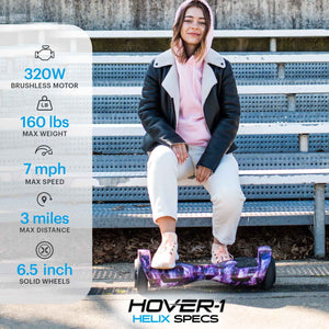 Electric Self Balancing Hoverboard with 7 mph Max Speed, Dual 200W Motors, 3 Mile Range, and 6.5” Wheels