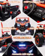 Load image into Gallery viewer, 24V 7AH 2 Seater Power Wheels for Big Kid, 25&quot; 4WD Largre Kids&#39; Electric Vehicles with Remote Control for Girls &amp; Boys, Orange
