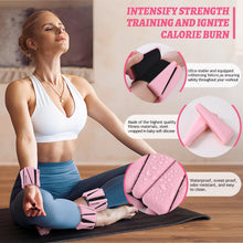 Load image into Gallery viewer, BECOJADDE Ankle Weights Set of 2 (2 lb Each) Adjustable Wrist Weights- Pink
