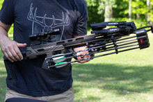 Load image into Gallery viewer, Killer Instinct Rapid 420 Crossbow - 420 FPS High-Speed Hunting Crossbow with 4×32 Scope, Rope Cocker, Arrows, Quiver &amp; Rail Lube - Compact &amp; Powerful Kit
