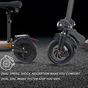 Electric Scooter for Adults 2400W Dual Motor,20ah 48V, 10" Tubeless Tires Folding E Scooter Dual Suspension, Dual Disc Brake