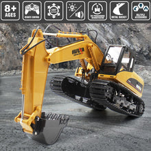 Load image into Gallery viewer, Remote Control Excavator Construction Toys - 15 Channel 3 in 1 RC Excavator with Metal Shovel, 2 Tracks
