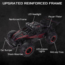 Load image into Gallery viewer, 1:16 Scale Remote Control Car, 20 Km/h High Speed Remote Control Truck Off Road RC Monster Vehicle with LED
