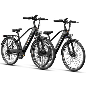 Jasion Roamer Electric Bike for Adults,1200W Peak Motor,28 mph Max Speed,528WH Removable Battery Ebike, Black