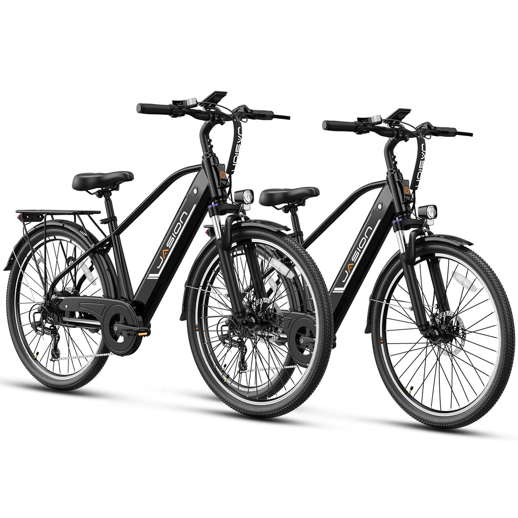 Jasion Roamer Electric Bike for Adults,1200W Peak Motor,28 mph Max Speed,528WH Removable Battery Ebike, Black
