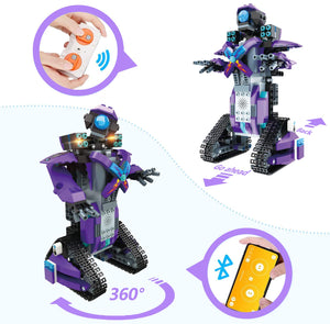 STEM Building Block Toy RC Robot for Kids, App Controlled & Remote Control Robotic Toy for Boys and Girls