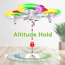 Load image into Gallery viewer, Dwi Dowellin 4.9 Inch Mini Drone for Kids Crash Proof LED Lights One Key Take Off Landing Flips RC Remote Control Small Drones Toys for Beginners Boys and Girls Adults Nano Quadcopter, Red
