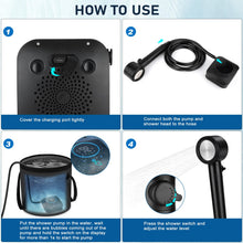 Load image into Gallery viewer, Spopal Portable Shower for Camping, 8000mAh Rechargeable [Upgraded]
