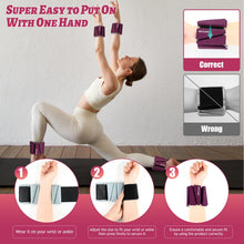 Load image into Gallery viewer, BECOJADDE Ankle Weights Set of 2 (2 lb Each) Adjustable Wrist Weights -Pewter Burgundy
