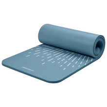 Load image into Gallery viewer, Retrospec Solana Yoga Mat 1" Thick w/Nylon Strap for Men &amp; Women - Non Slip Exercise Mat for Home Yoga, Pilates, Stretching, Floor &amp; Fitness Workouts, Blue Mist
