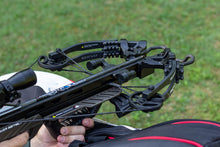 Load image into Gallery viewer, Killer Instinct Rapid 420 Crossbow - 420 FPS High-Speed Hunting Crossbow with 4×32 Scope, Rope Cocker, Arrows, Quiver &amp; Rail Lube - Compact &amp; Powerful Kit
