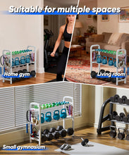 Load image into Gallery viewer, Ansionsol 3-Tier Adjustable Dumbbell Rack -White(Rack Only)
