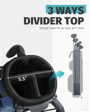 Load image into Gallery viewer, Findway 3 Way Small Golf Bag, Lightweight Pitch and Putt Golf Bag with Stand, Hard Shell Reinforced Base, Par 3 Golf Stand Bag for Extra Storage in a Smaller Size, Golf Gifts for Men and Women
