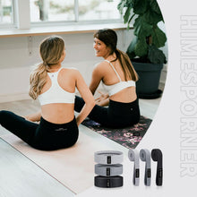 Load image into Gallery viewer, HIMESPORNER 9 PCS Fabric Resistance Bands Set for Working Out-Grey and Black
