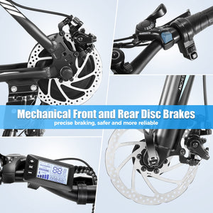 Electric Bike for Adults, [Peak 750W Motor] Electric Mountain Bike, 26" Sunshine Commuter Ebike, 55 Miles 22MPH Electric Bicycle