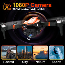 Load image into Gallery viewer, GPS Drone with Camera for Adults Professional, Auto Return Follow Me FPV Video Drones with Brushless Motor, Circle Flight Waypoint Fly, Foldable RC Mini Quadcopter for Beginners Under 250G Gifts
